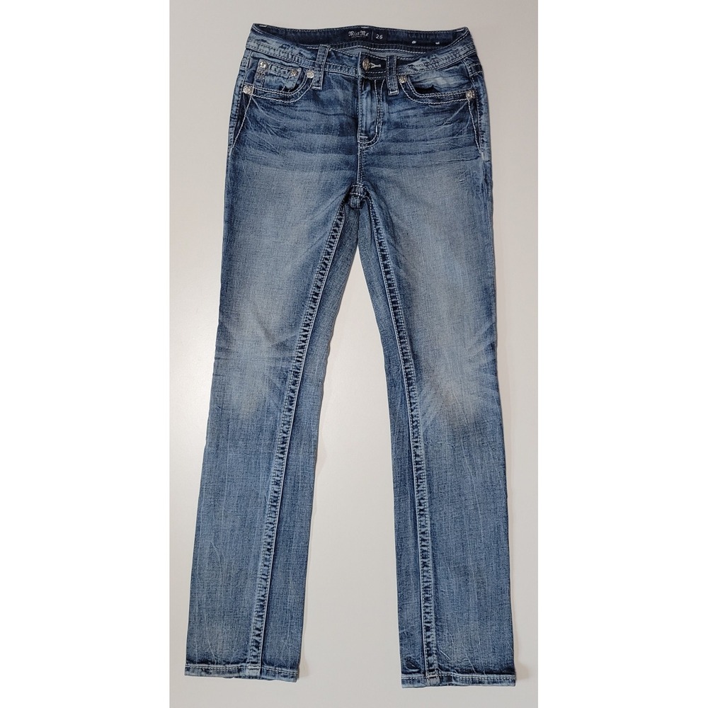 MISS ME Mid-Rise Straight Jeans